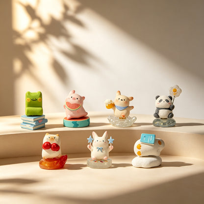 Emotion Freeze - Frame Rotating Blind Box – Cute Cartoon Desktop Resin Designer Toy Figurine