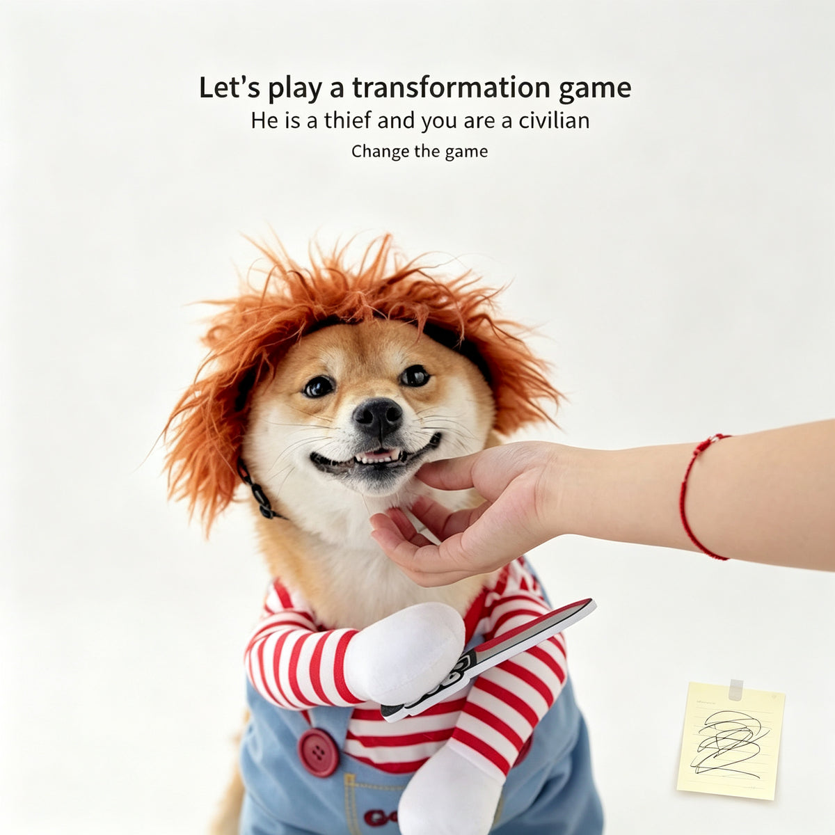 Funny Pet Costume Set - Cute & Hilarious Cosplay Dress-Up Outfit for Dogs & Cats