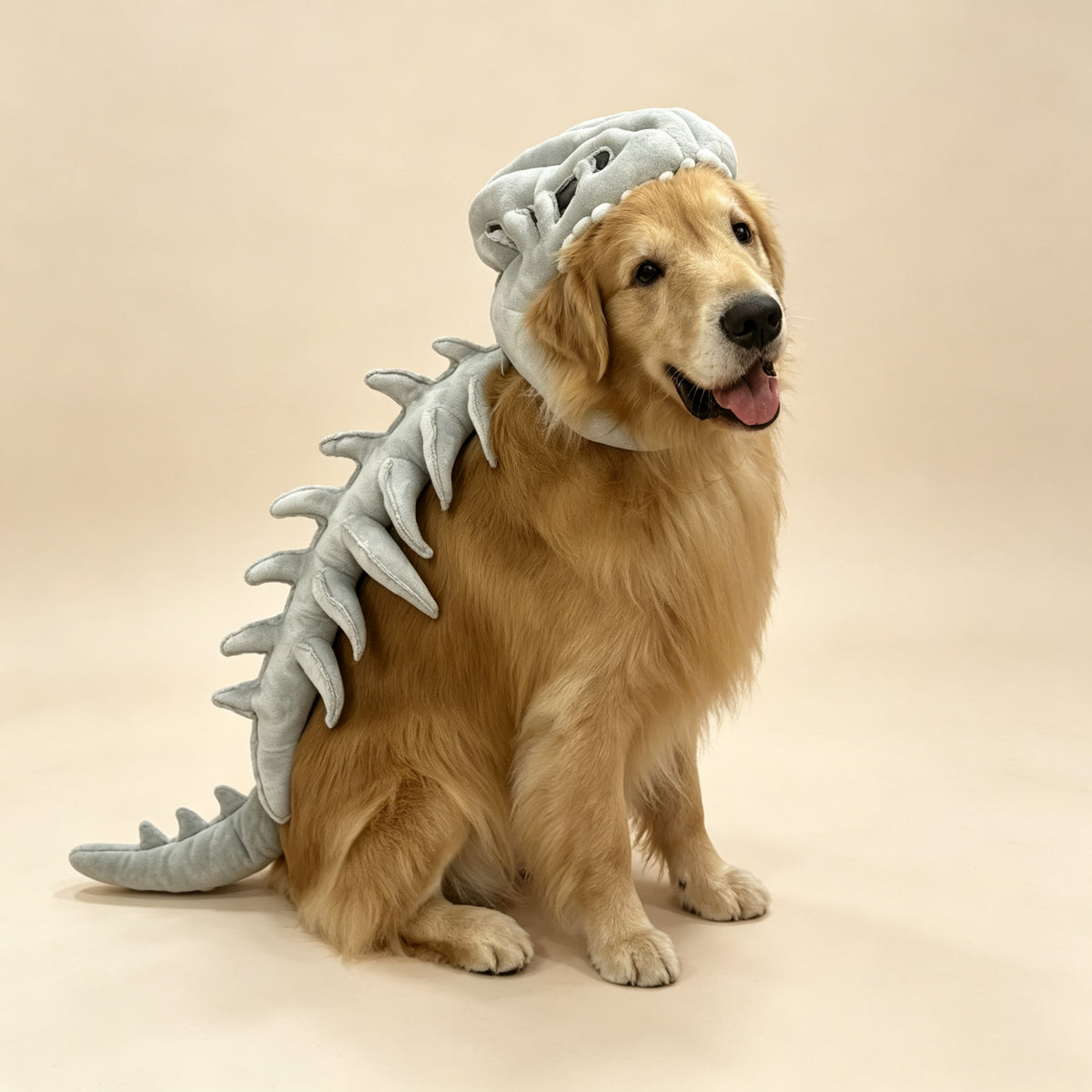 Dinosaur Skeleton Cape - 3D Plush Spinosaurus Halloween Costume