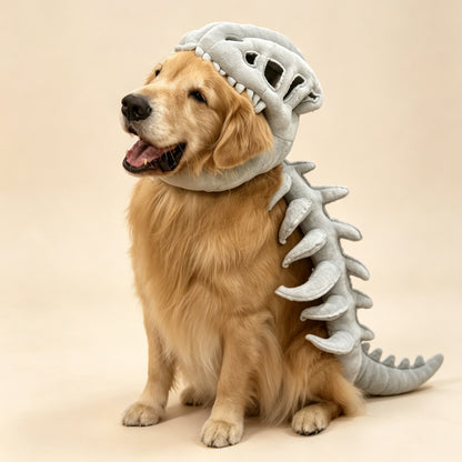 Dinosaur Skeleton Cape - 3D Plush Spinosaurus Halloween Costume