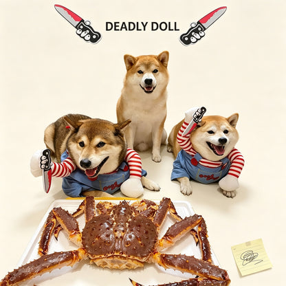 Funny Pet Costume Set - Cute & Hilarious Cosplay Dress-Up Outfit for Dogs & Cats