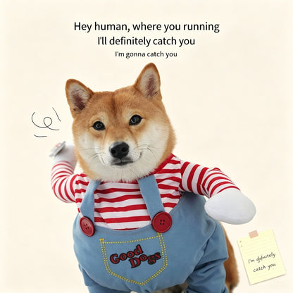 Funny Pet Costume Set - Cute & Hilarious Cosplay Dress-Up Outfit for Dogs & Cats