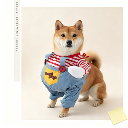 Funny Pet Costume Set - Cute & Hilarious Cosplay Dress-Up Outfit for Dogs & Cats